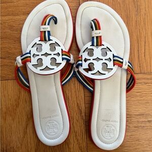 Tory Burch miller sandals White Sandals with Colorful Straps